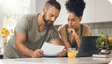Family reviewing insurance plans for 2025